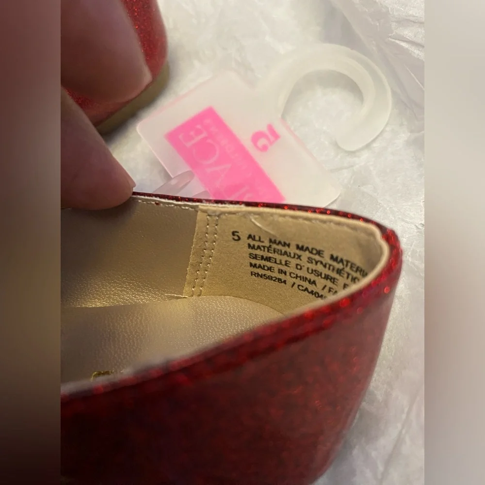 The Children's Place Red Dress Shoes with Glitter Finish